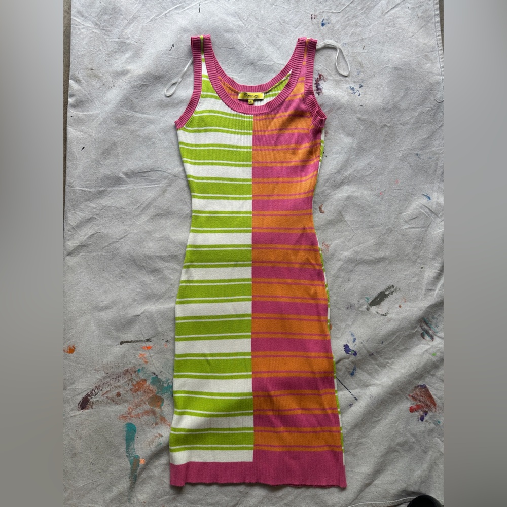 Striped knit dress.  Never worn. Size medium.